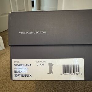 Vince Camuto Black Soft Nubuck Shoes